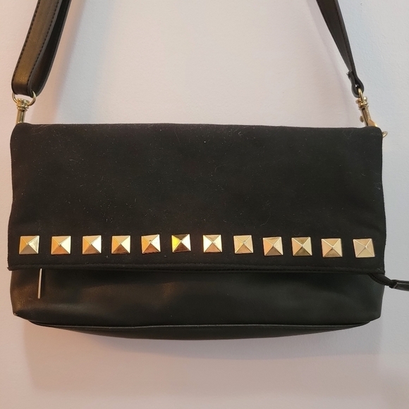 unbranded Handbags - Vegan Leather and Faux Suede Crossbody / Clutch Handbag